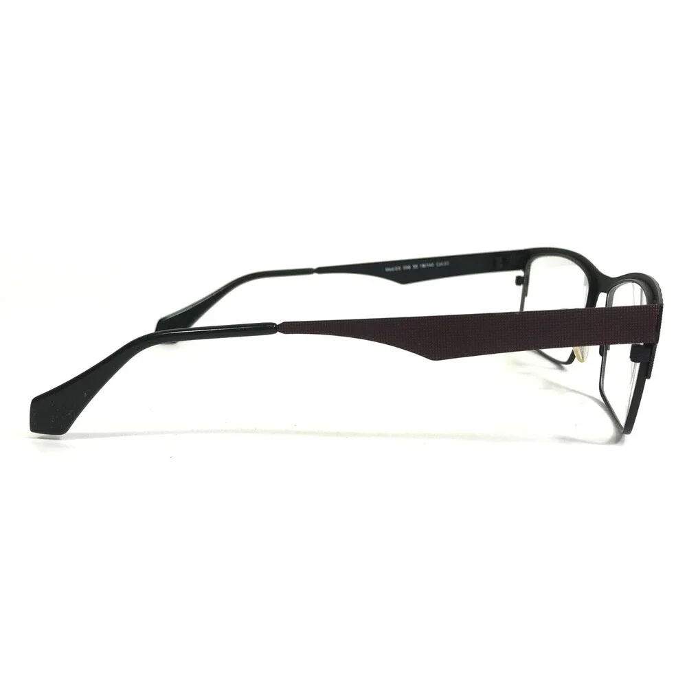 Eye Society Eyeglasses Frames ES 550 55 Col.33 Black Red Square 55-18-140